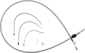Polished Stainless Quick Connect Upper Clutch Cable Silver