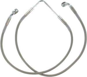 Stainless Steel Brake Line Kit Silver, Clear-coated