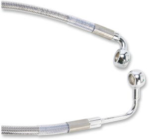 Stainless Steel Brake Line Kit Silver, Clear-coated, 2, nordicamoto.ro