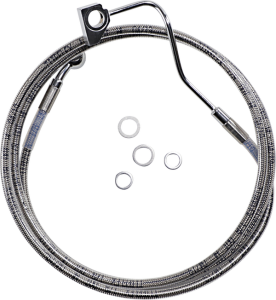 Extended Length Stainless Steel Brake Line Kit Silver, Clear-coated Oversize [+152 mm (6'')], 2, nordicamoto.ro