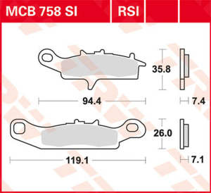 Rsi Series Sindered Off-road Race Brake Pads