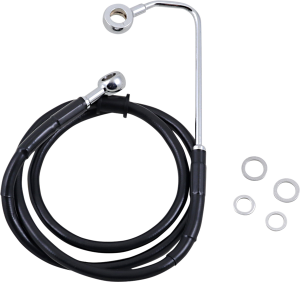 Extended Length Stainless Steel Brake Line Black, Vinyl Coated
