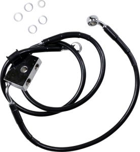 Extended Length Brake Line Black, Vinyl Coated