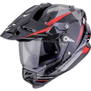 SCORPION ADF-9000 AIR FEAT M enduro/kalandmotoros sisak – fekete/ezüst/piros, 1, nordicamoto.ro