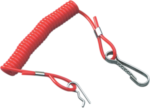 Tether Cord With Clip Red