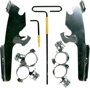 Fats/slim Windshield Trigger-lock Complete Mount Kit Polished, 1, nordicamoto.ro