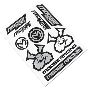 MOOSE RACING S2 matricák – fekete, ezüst , nordicamoto.ro