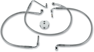 Stainless Steel Brake Line Kit Silver, Clear-coated, 1, nordicamoto.ro