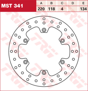 Round Fixed Brake Rotor 220-250mm Steel, 1, nordicamoto.ro