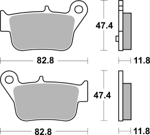 Hf Street Ceramic Organic Brake Pads, 2, nordicamoto.ro