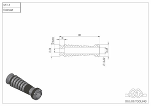Uf16 Sport Footpeg Silver, 2, nordicamoto.ro