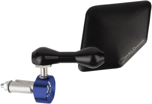 Halo Stainless Steel Bar End Mirror Black
