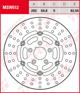 Round Floating Brake Rotor Silver