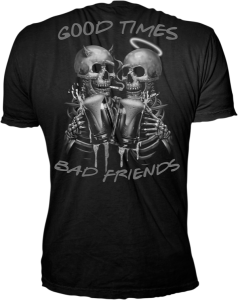Good Times Bad Friends T-shirt Black 2XL, 4, nordicamoto.ro