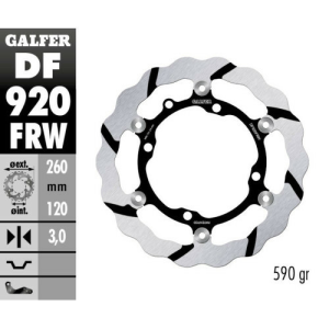 Sherco 250/300/450 SE-R WP Galfer úszó, barázdált első féklemez, nordicamoto.ro