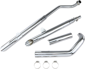 Drag Pipe Slip-on Mufflers Chrome, 2, nordicamoto.ro