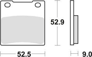 TRW Organic hátsó fékbetétek a KAWASAKI ZX7R '96–'02/ZXR 750 '89–'95/ZRX 1100/1200 '96–'04/ZX12R/ZZR 1200 '00–'06 modellekhez, nordicamoto.ro