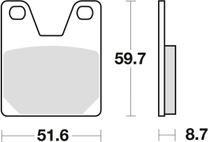 TRW Organic hátsó fékbetétek Yamaha YZF 750 '99–'01 / R1 '98–'99 modellekhez, nordicamoto.ro