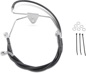 Extended Length Black Vinyl Brake Line Kit Black