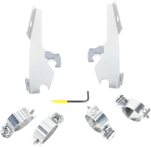 Fats/slim Windshield Trigger-lock Complete Mount Kit Polished