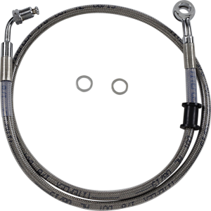 Extended Length Stainless Steel Brake Line Silver, Clear-coated Oversize [+203 mm (8'')], 1, nordicamoto.ro