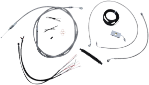 Complete Stainless Braided Handlebar Cable/brake Line Kit Silver