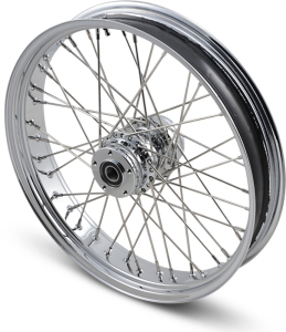 Front Wheel 21x3.5 Dual-disc 40-spoke Chrome Silver