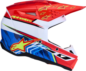 Alpinestars SM3 Falcon sisak, piros/fehér/kék, M-es méret, 3, nordicamoto.ro