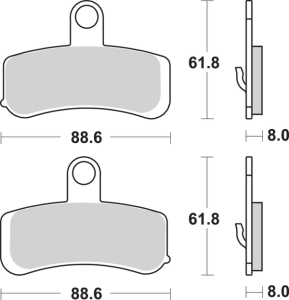 Sintered Metal Harley/buell Brake Pads