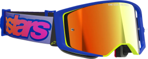 Motorkerékpáros szemüveg, Alpinestars Supertech Vision Vista kék/lila/sárga színű szemüveg, nordicamoto.ro