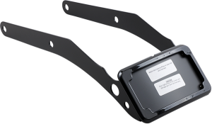Curved License Plate Frame And Mount With License Plate Light Black, 2, nordicamoto.ro