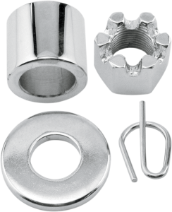 Axle Spacer/nut Kit Silver
