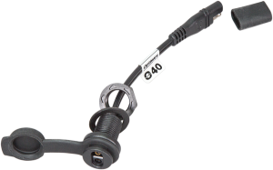 Weatherproof Sae Thin Panel Mount Socket O-40 Black, 2, nordicamoto.ro