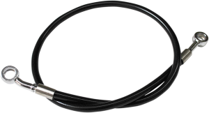 Brake Line For Stock Length Ape Hanger Stainless Braided Steel Natural Braided, Chrome, Silver, 2, nordicamoto.ro