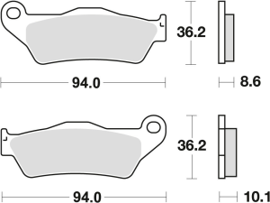 TRW organikus hátsó fékbetétek a következő modellekhez: BMW R1100GS / R / RT / S '99–'05 / R1150GS / ADV / R / RS / RT '99–'06 / K1200GT / R / S '05–'09 / R1200C '98–'05 / R1200GS / ADV / R / S '04–'12 / K1300R '09–'15, nordicamoto.ro