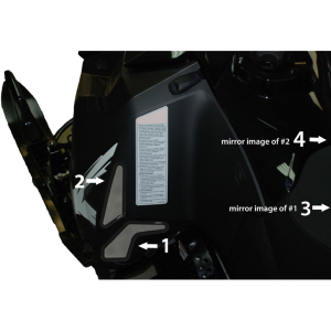 SPI Frogskinz 2013-14 Ski-doo XM Footwell Vent Kit (4pc), 1, nordicamoto.ro