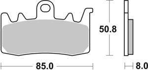 Ds Racing Dual Sintered Brake Pads, 2, nordicamoto.ro