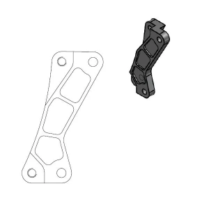 Supermoto utcai tárcsafogó-adapter fekete, 1, nordicamoto.ro