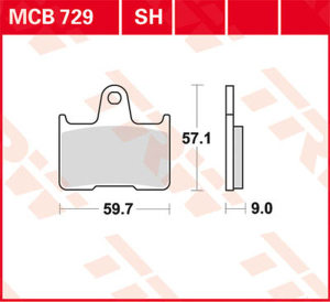Sh Series Sindered Rear Brake Pads