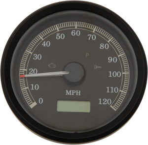 3-3/8(r) Programmable Electronic Speedometer Black