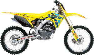 Blackbird Racing Replica Team Suzuki Ksrt 2022 Graphics Kit With Seat Cover Yellow, Blue, 2, nordicamoto.ro