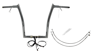Plug & Play Ez Install 1-1/4(r) Pointed Top Handlebar Kit Silver, 1, nordicamoto.ro