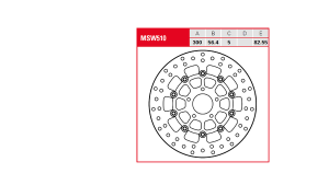 Round Floating Brake Rotor Black, Silver, Stainless Steel