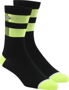Sosete 100% Flow Black/Fluorescent Yellow