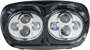 Dual Led Headlight Assembly Chrome, 1, nordicamoto.ro