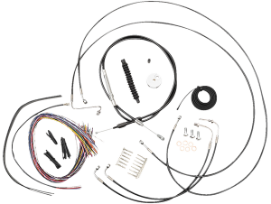 Complete Black Vinyl Braided Handlebar Cable/brake Line Kit Black, 1, nordicamoto.ro