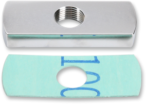 Female Thread 3/8(r) Npt Adapter Plate Chrome, 1, nordicamoto.ro