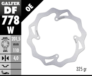 Wave® Brake Rotor Silver, Polished, 1, nordicamoto.ro