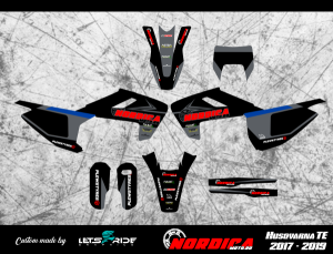 Matricák, NordicaMoto Husqvarna TE 17–19 matricakészlet, nordicamoto.ro