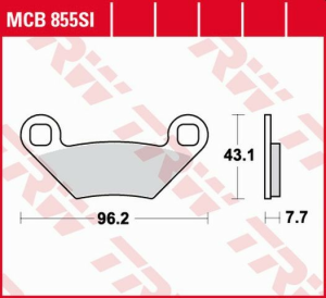 TRW szinterezett első/hátsó fékbetétek a POLARIS SPORTSMAN 500 (2008-tól) / SPORTSMAN 850 (2015-től) / FOREST / SCRAMBLER 1000 (2015-től) modellekhez, nordicamoto.ro